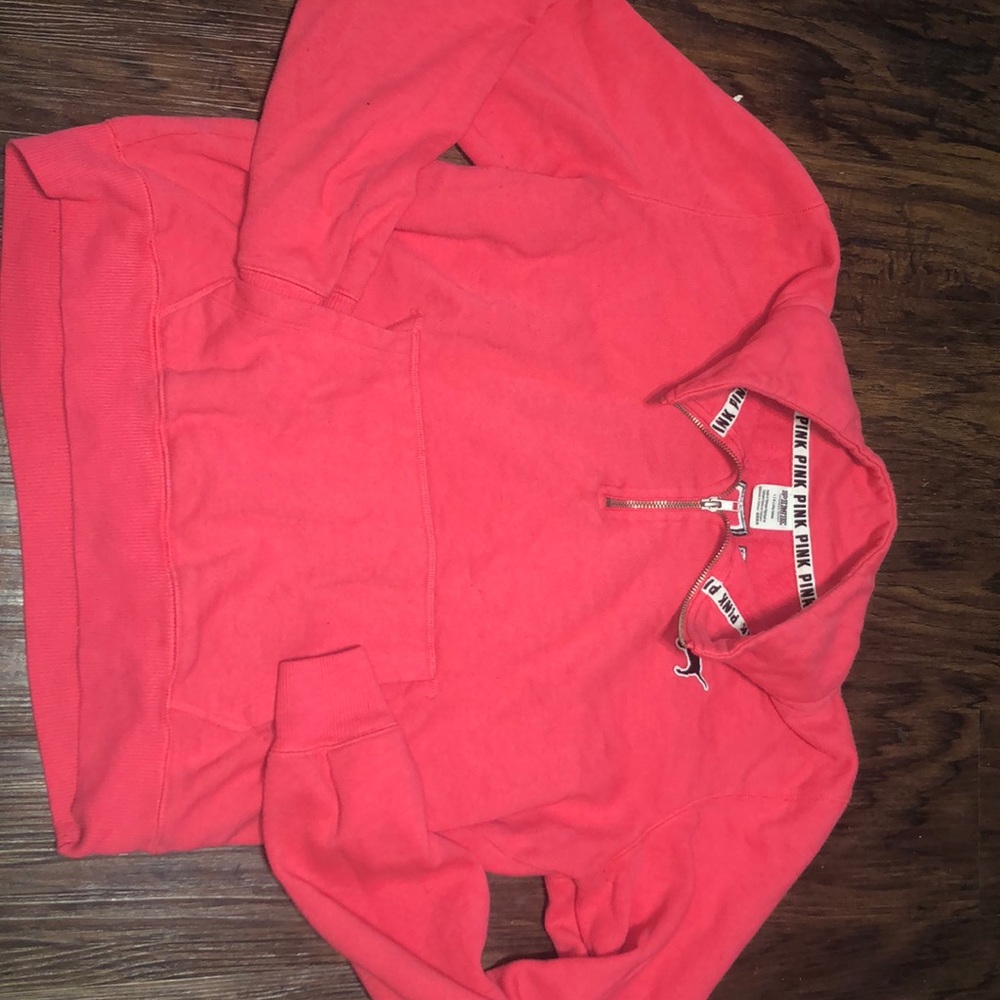 VS Pink half zip pullover
